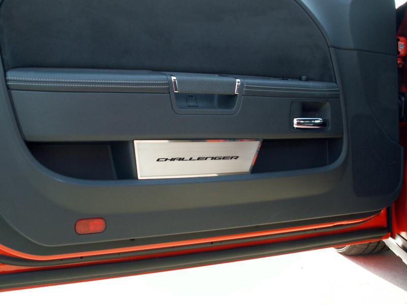 "Challenger" Stainless Door Panel Covers 08-14 Dodge Challenger - Click Image to Close